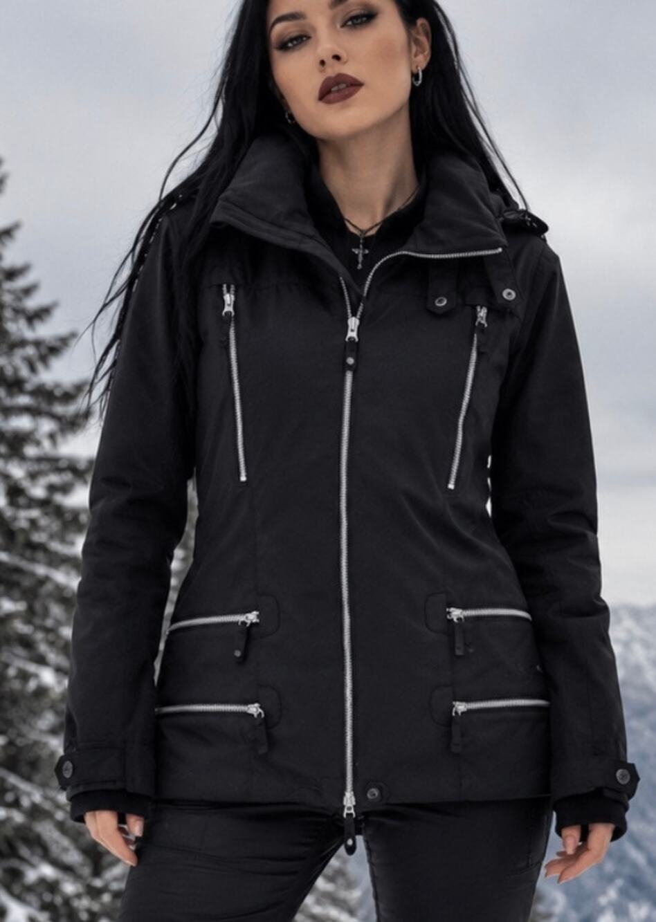 Burton DRYRIDE Black Snowboard Ski Jacket Multi Zip Y2K emo Gorpcore goth S